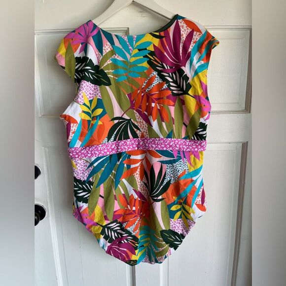 NWT Bleu Rod Beattie Women Wild Heart Key West Cap Sleeve One Piece Swimsuit - Picture 4 of 7